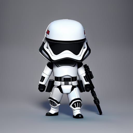 Chibi Stormtrooper: Star Wars in Pixar Style