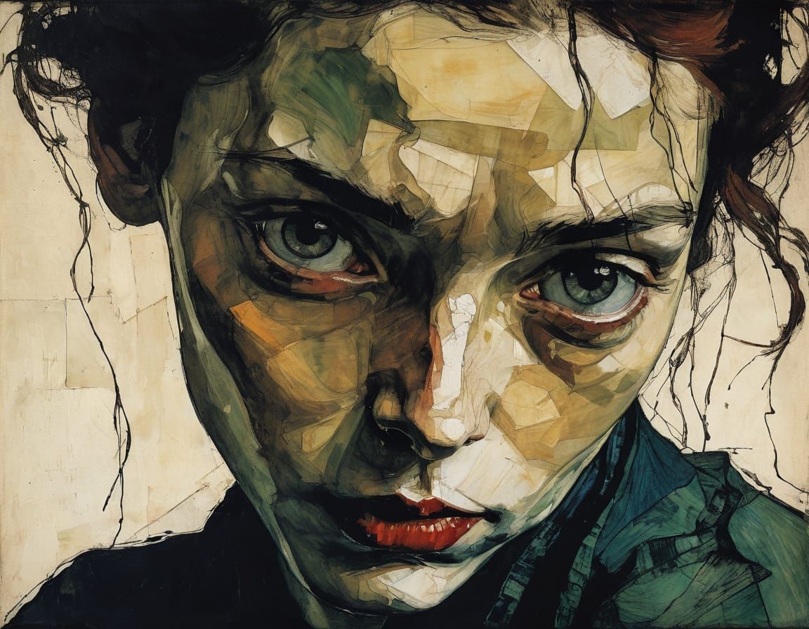 Grunge Beauty in Turbulent Expressionism