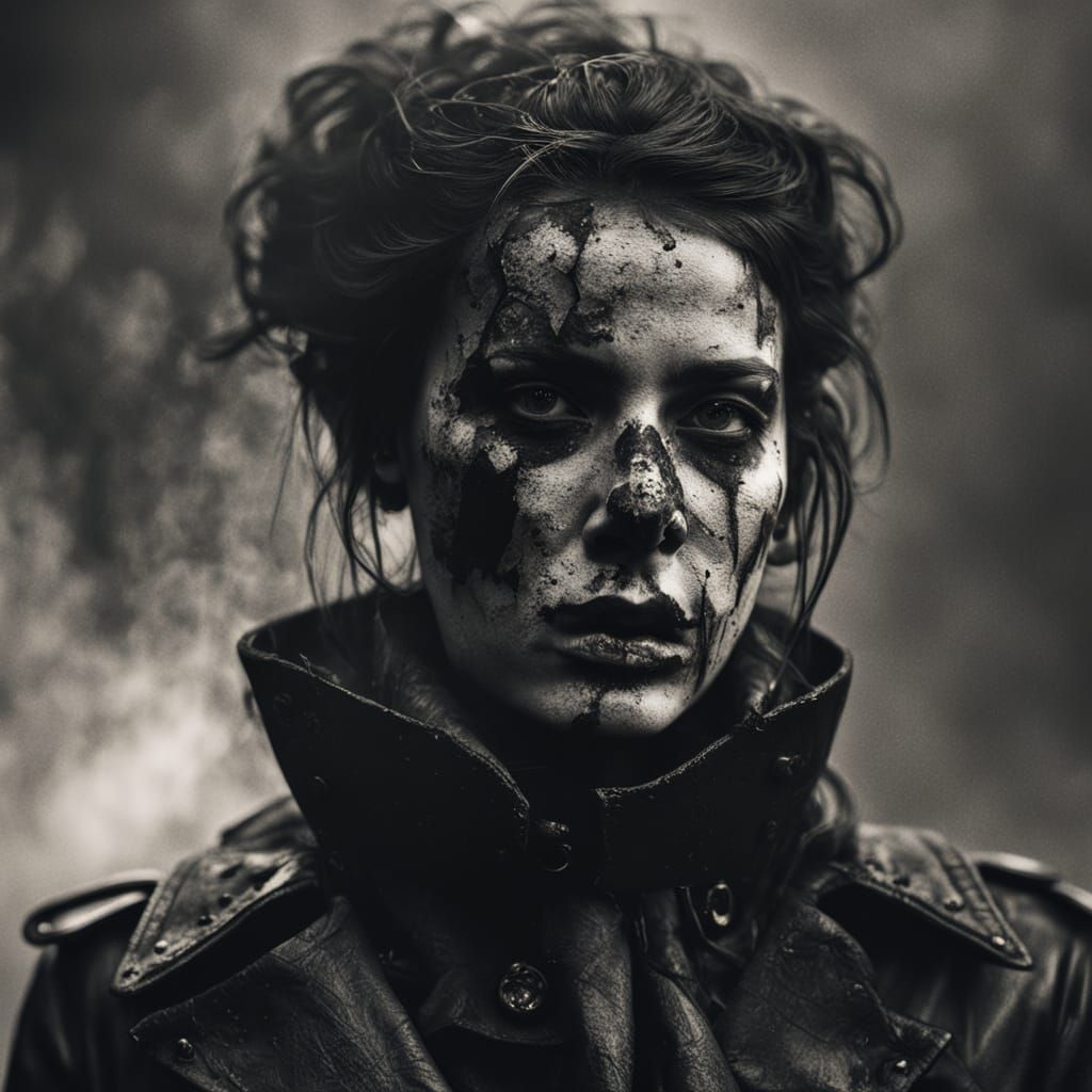 Goth Fashion Model in Smoky Urban Decay