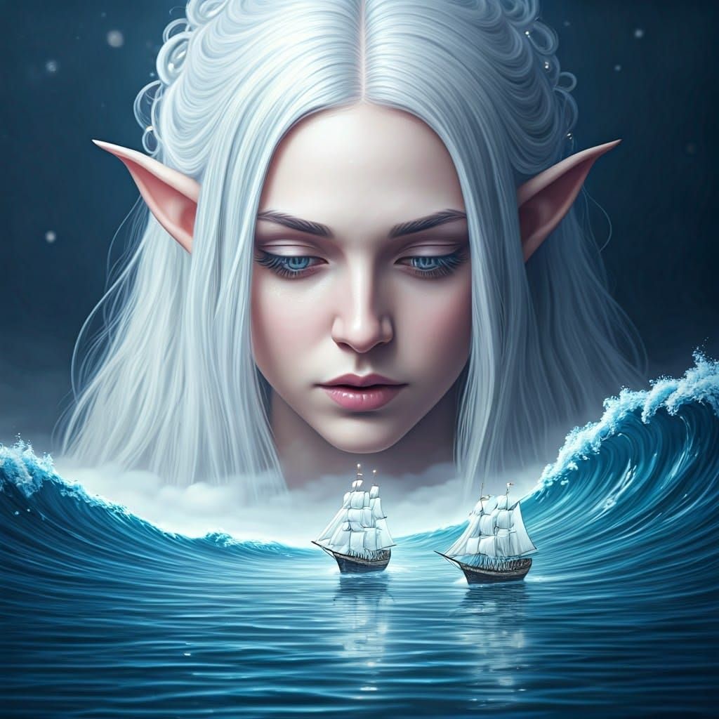 Dreamlike Elf Maiden Discovers Miniature Fantasy World