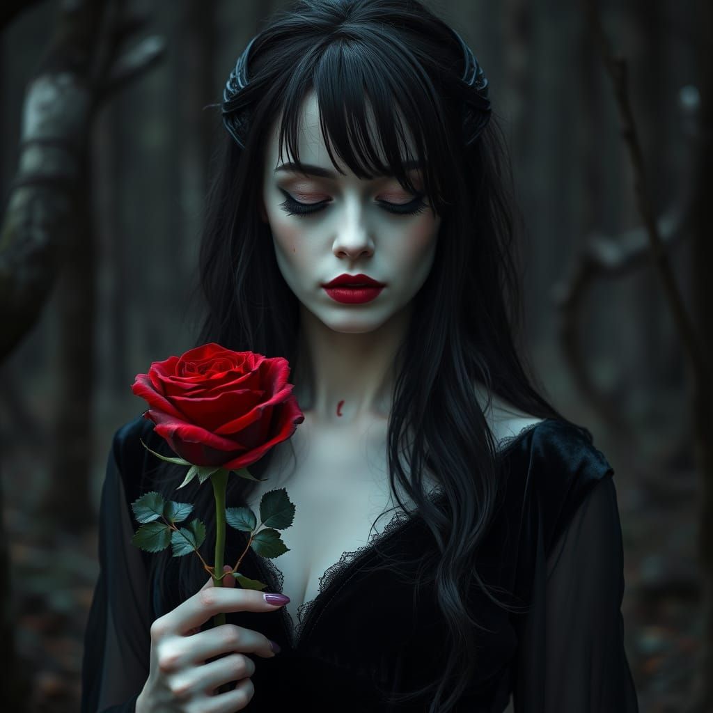 Ethereal Gothic Beauty in Dark Fantasy Art