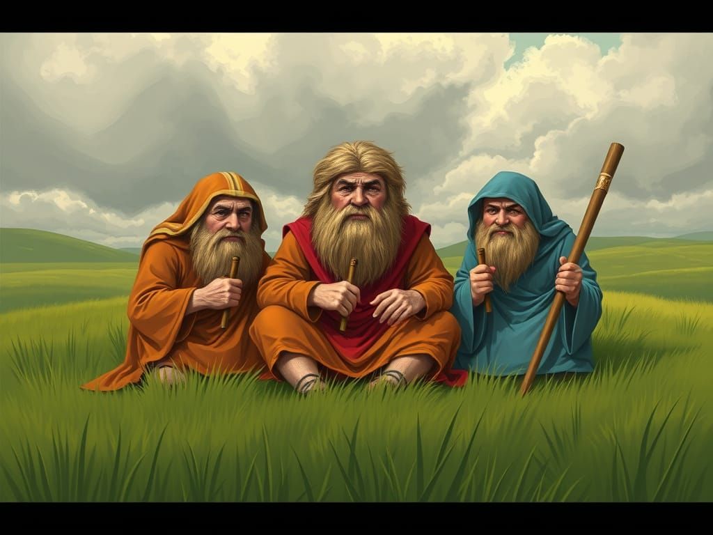 Surreal Depiction of Sloth as Moral Transgression in a Dark,...