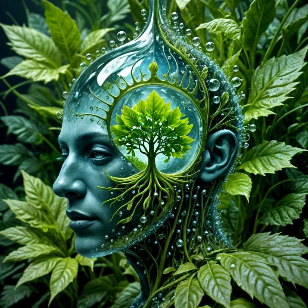 Aquatic Kingdom in Water Drop: Illusionary Concept Art