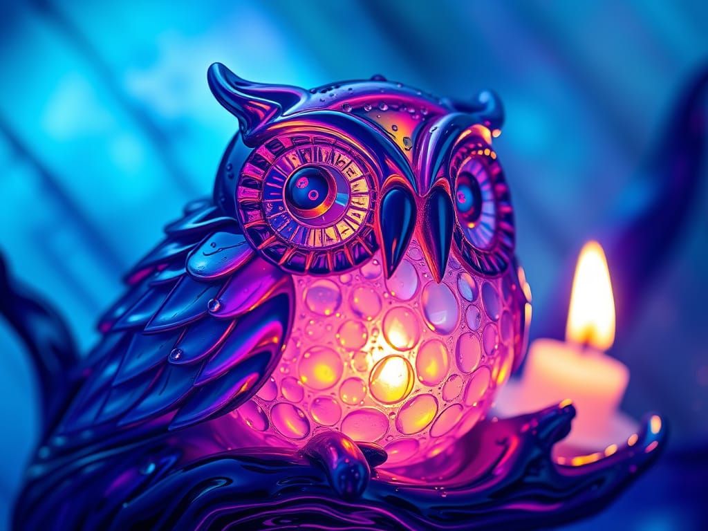 Dreamlike Molten Glass Form Erupts in Iridescent Hues