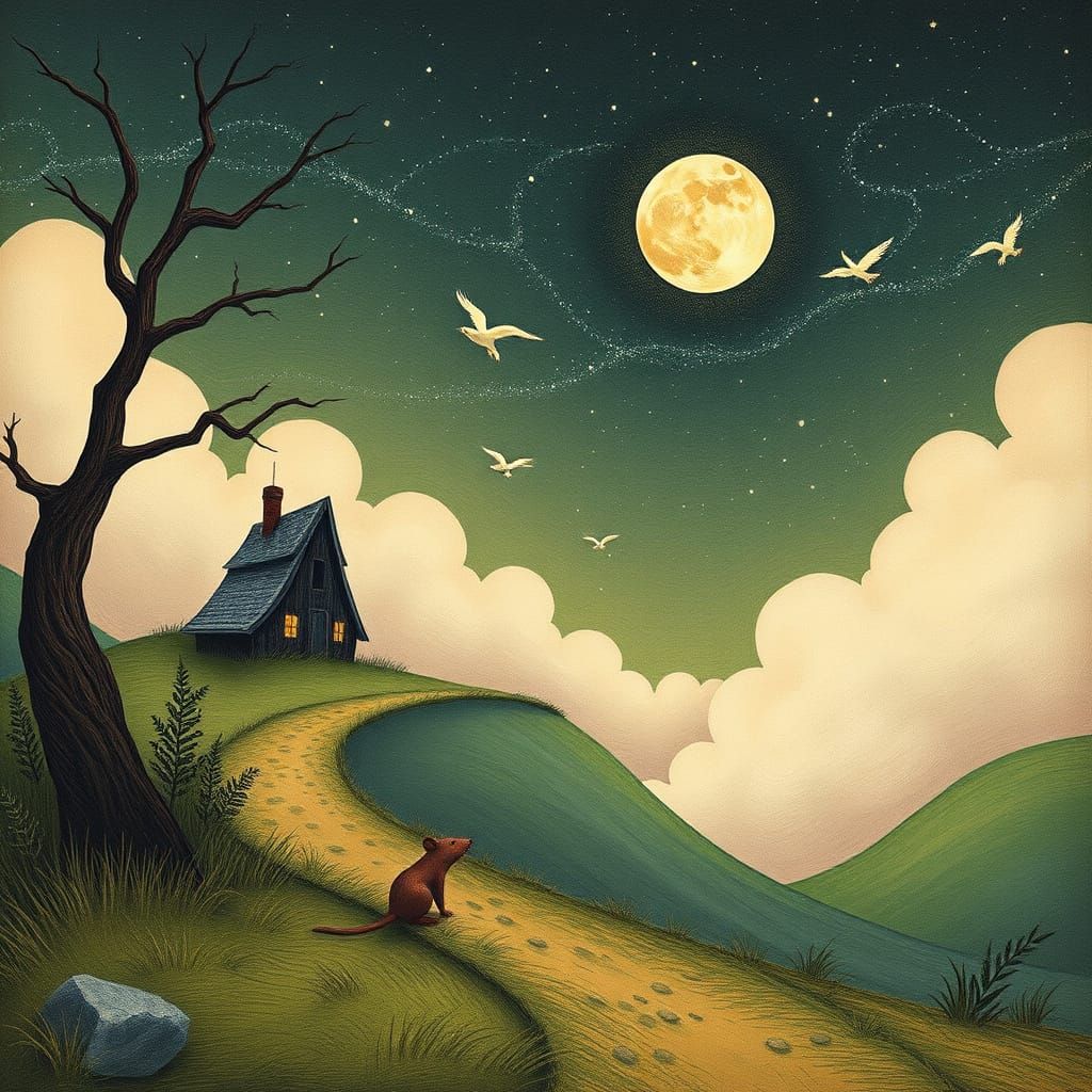 A Rat's Road Home: Whimsical Animated Illustration