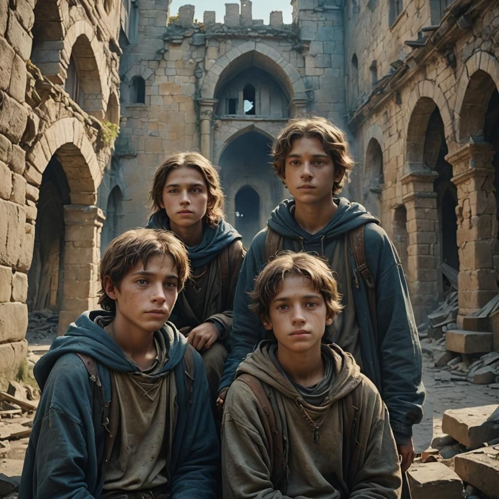 Homeless Children in Romania, Detailed Matte Painting