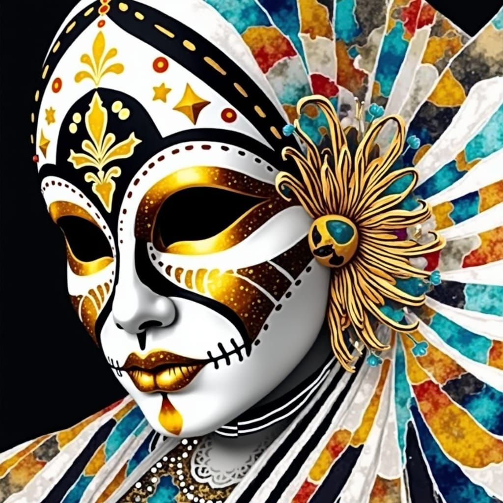 Dramatic Dia de los Muertos Masks in German Expressionism