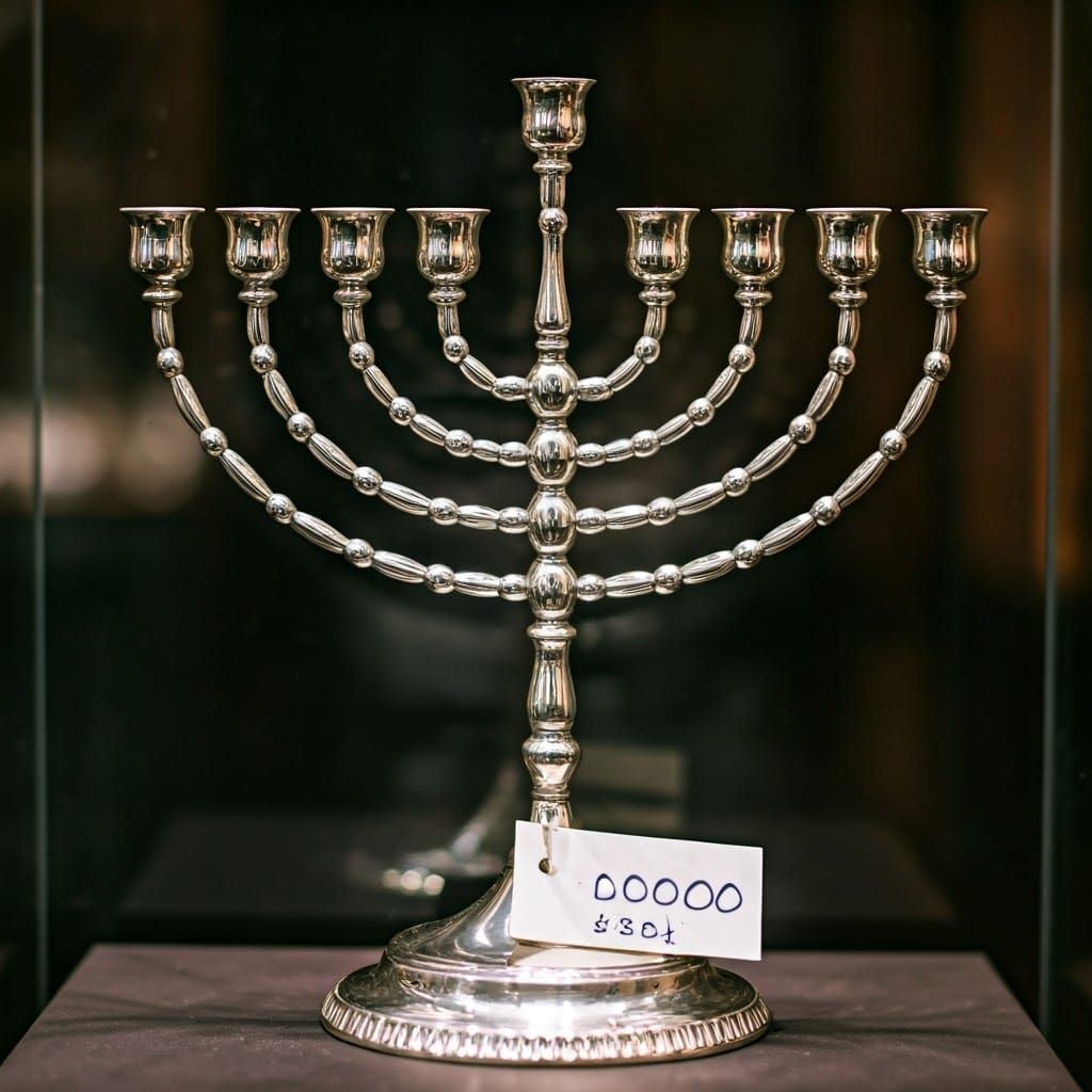Luxurious Silver Menorah in Elegant Sterling Silver Boutique