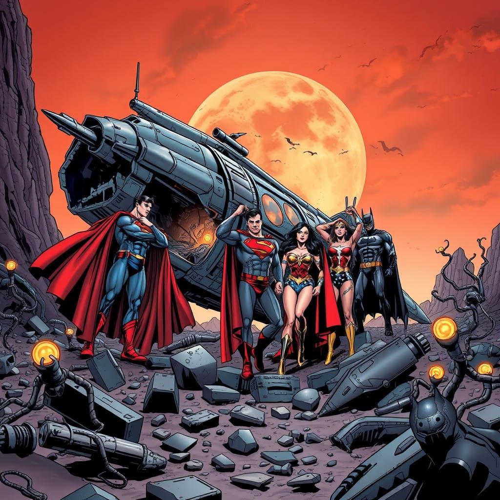 Justice League Heroes Battle to Repair Alien Ship in Dramati...