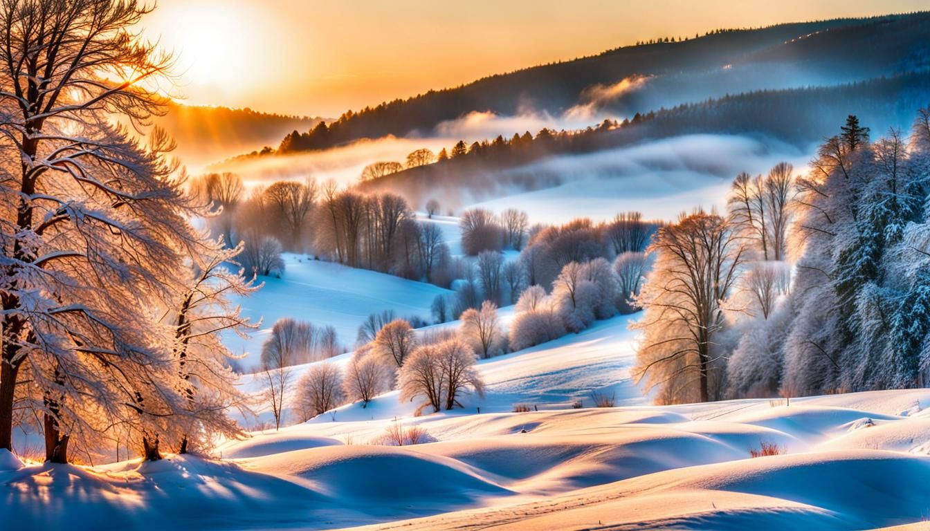 Winter Wonderland in Vibrant Color