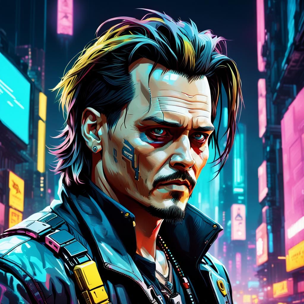 Cyberpunk Portrait with Dramatic Lighting