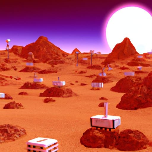 Human Colony Thriving on Mars