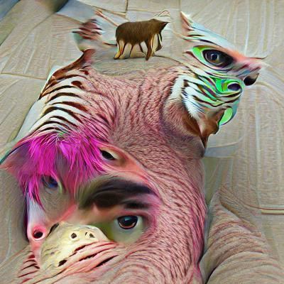 Abstract Animal Form Generated by AI