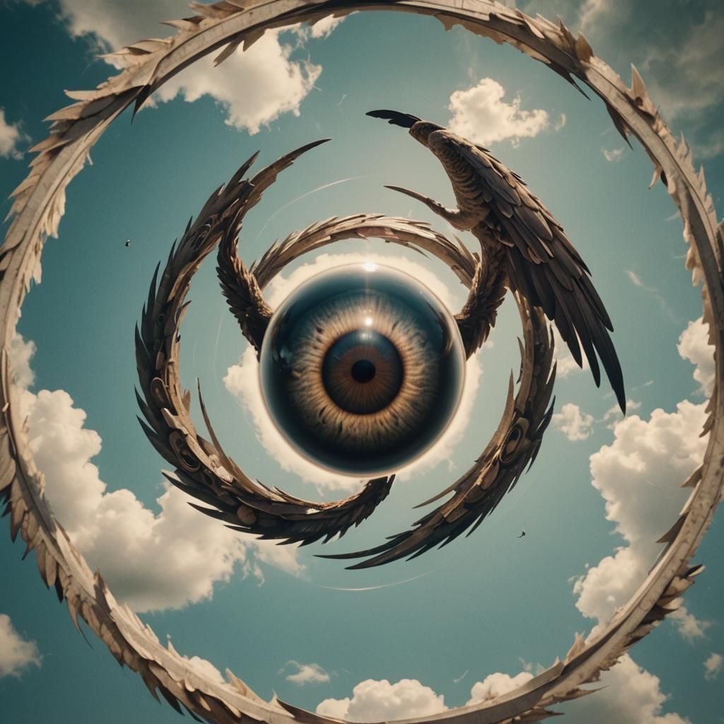 Biblically Accurate Angel with Intersecting Rings