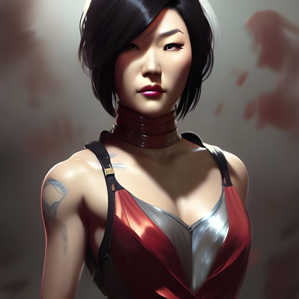 Ada Wong Inspired Portrait in Art Nouveau Style
