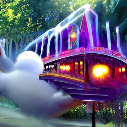 Magical Monorail Train Hyperspeed in Ethereal Fantasy