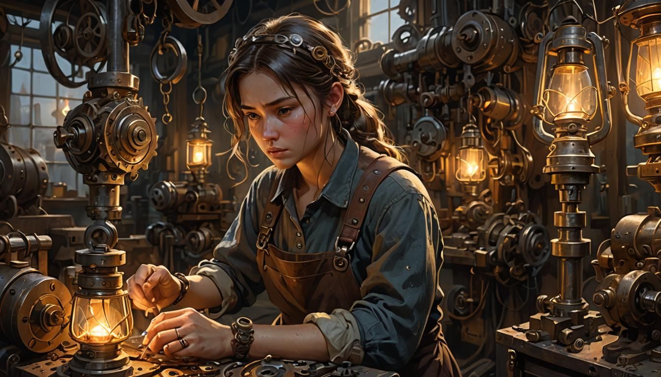 Mechanical Repair in Workshop Concept Art