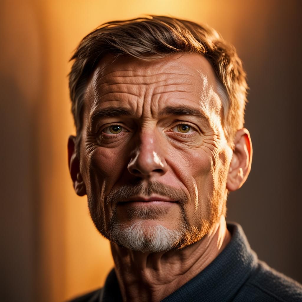 Studio Portrait of a German Man as Oil Painting