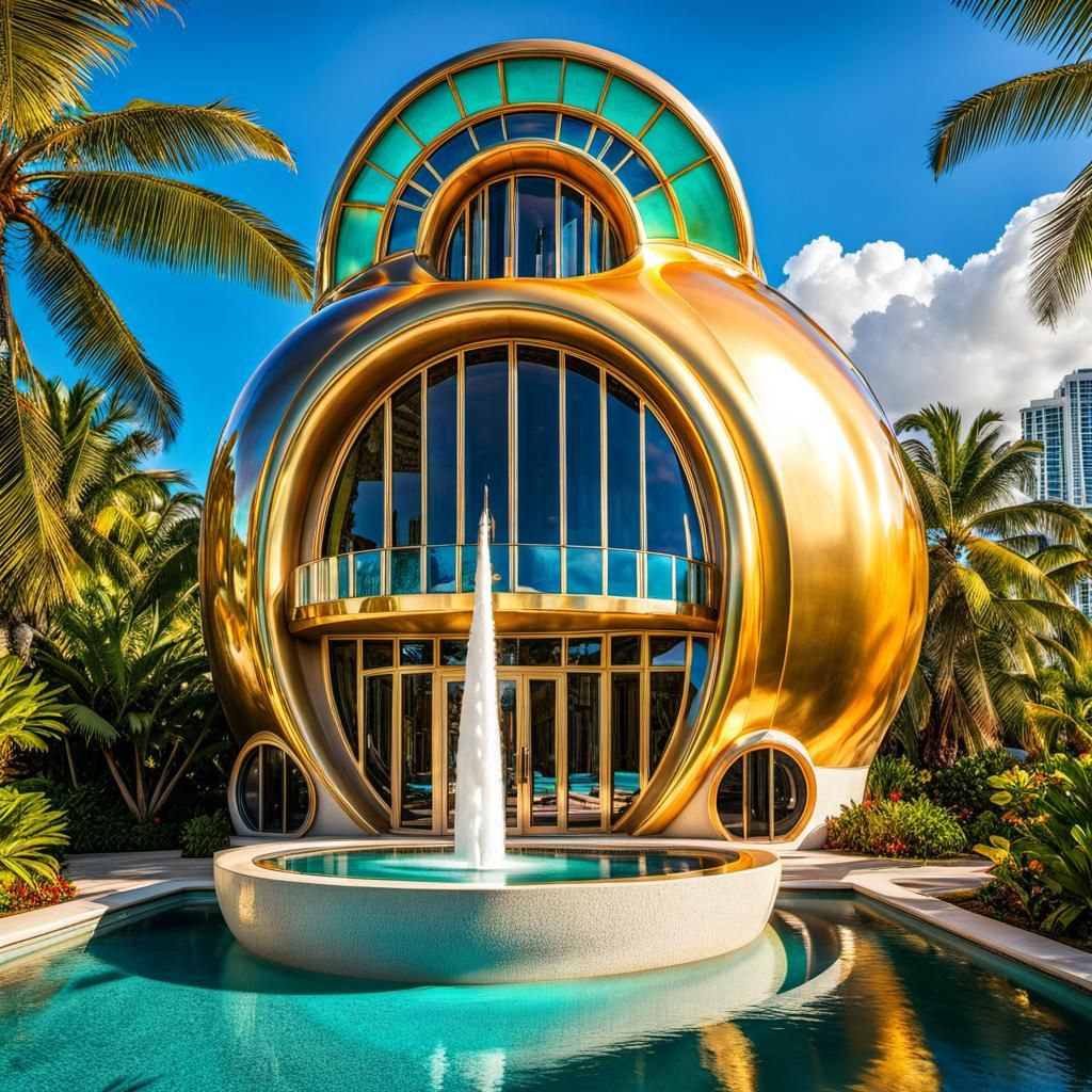 Art Deco Pharaoh Snail House in Miami