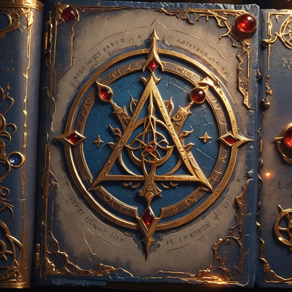 Glowing Symbol for Potions in Mystical Tome