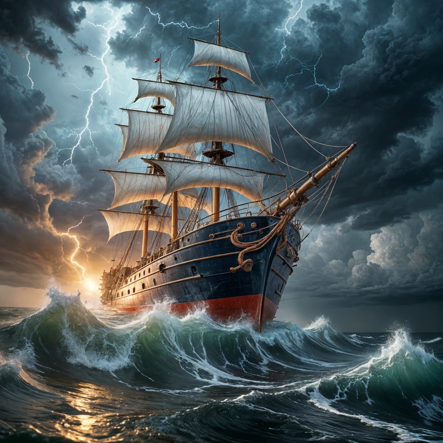 Tempest in a Paint Can: Surreal Storm Illustration