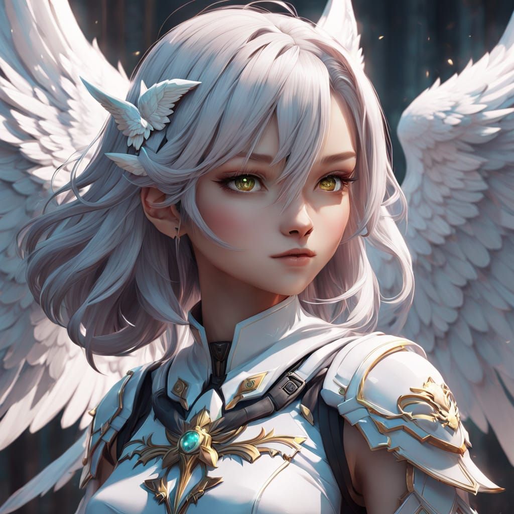 Surreal Anime Angel Fox in Stunning 3D Concept Art