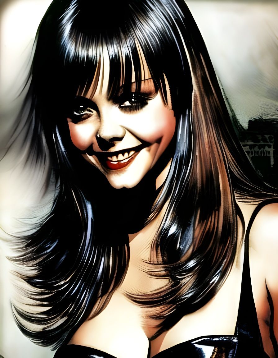 Dark Asylum Building Under Smoky Clouds