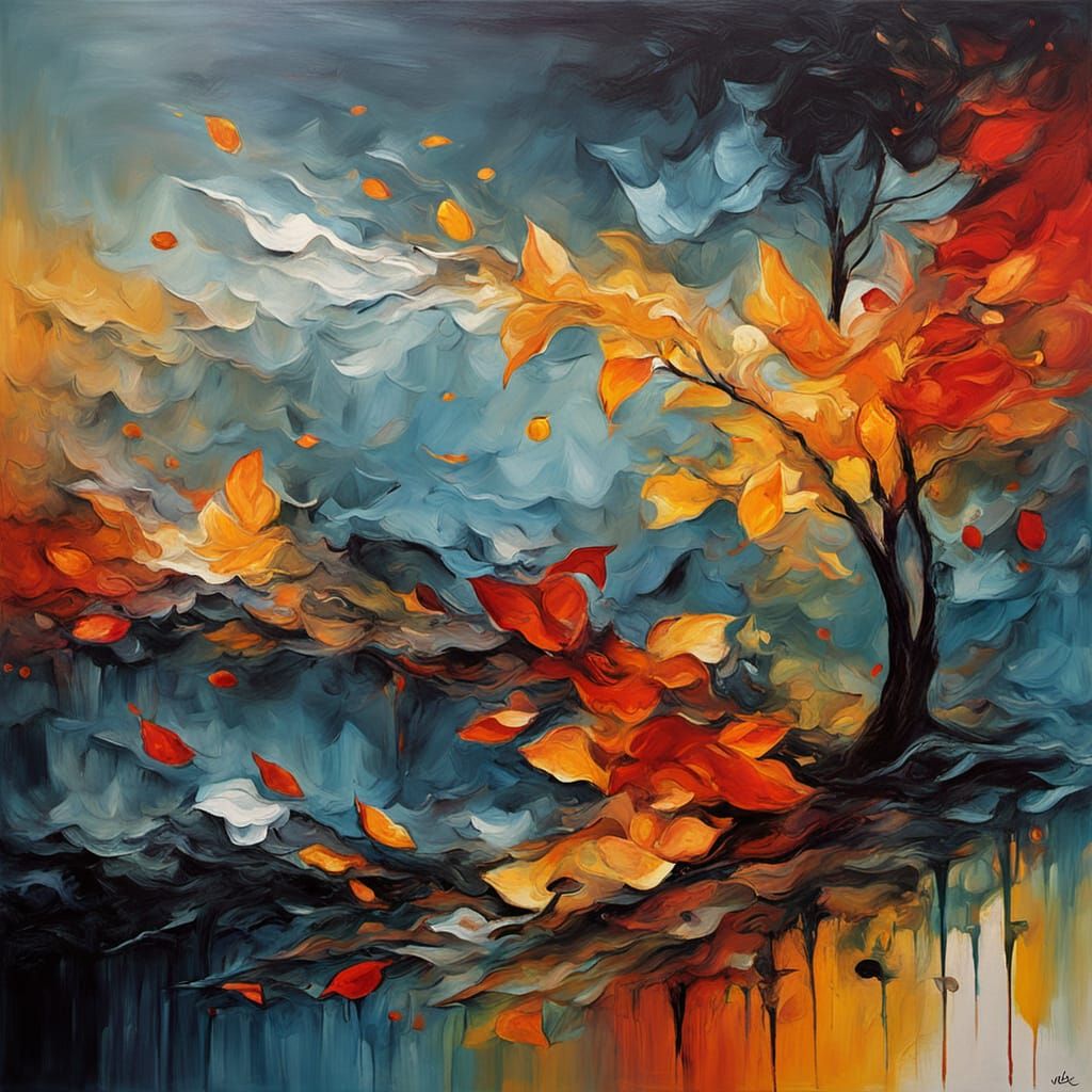 Surrealist Angel of Death in Expressionist Oil Painting