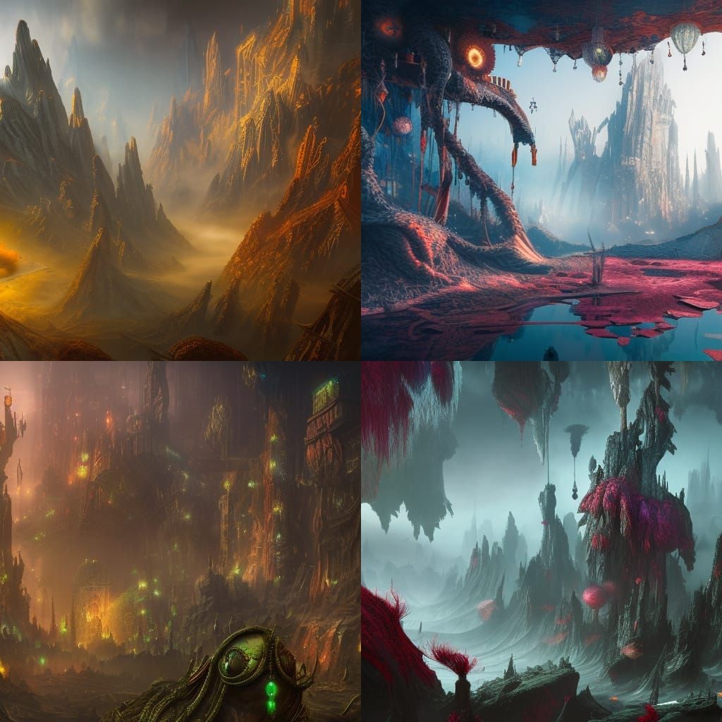 Fantastical Matte Painting in Deep Color