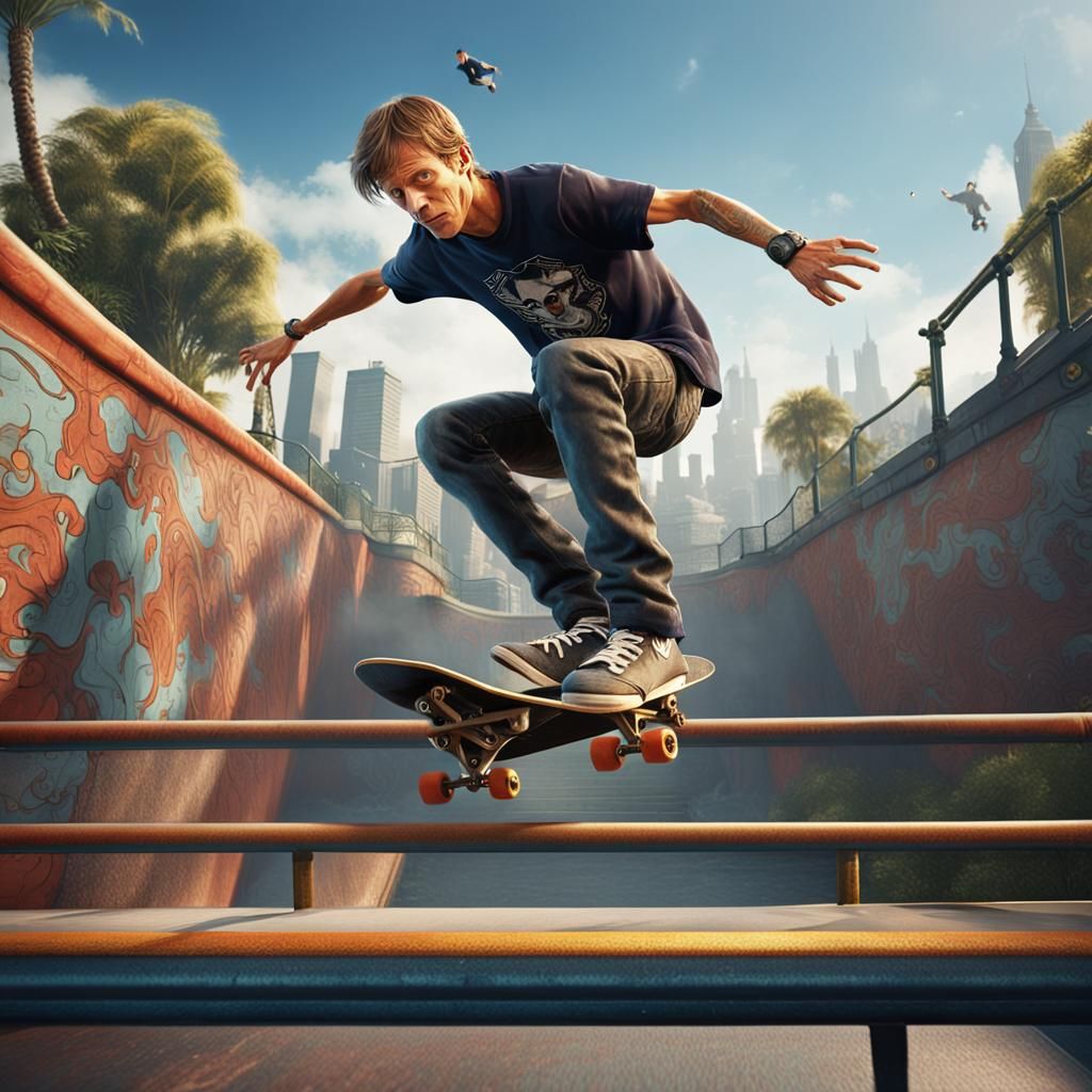 Tony Hawk Front Slide: Fantasy Concept Art