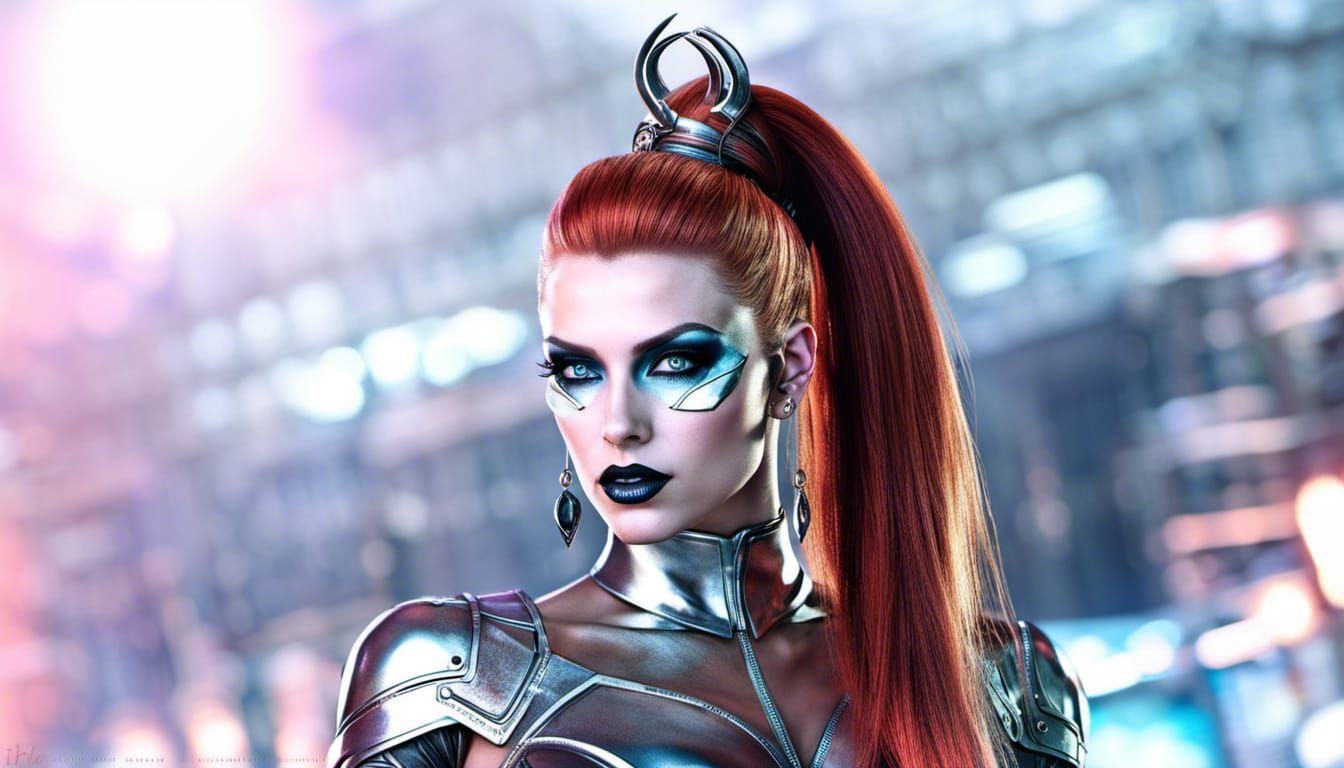 Dystopian Punk Portrait with Intricate Details