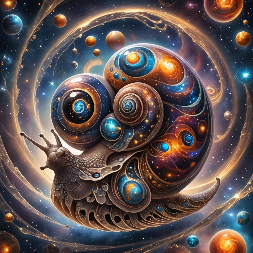 Cosmic Snail Embodies Galactic Genesis