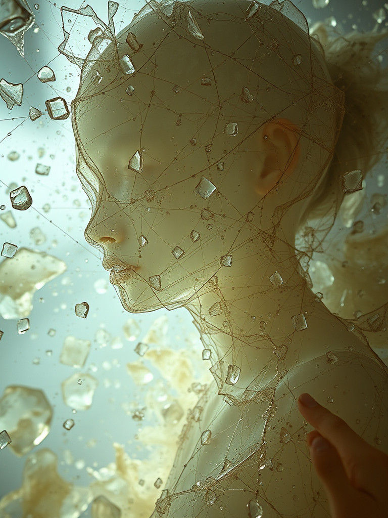 Molten Glass Figures with Fabric Inclusions