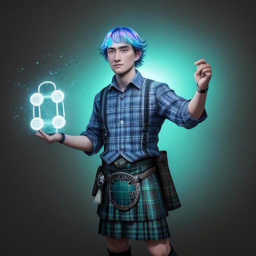 Bioluminescent Kilt: A Modern Scottish Fusion