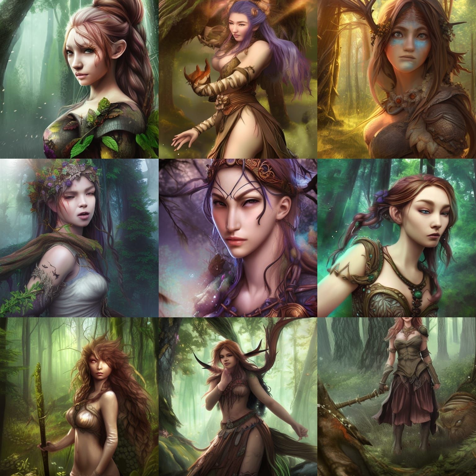 Giant Fairies in Fantasy Forest Village