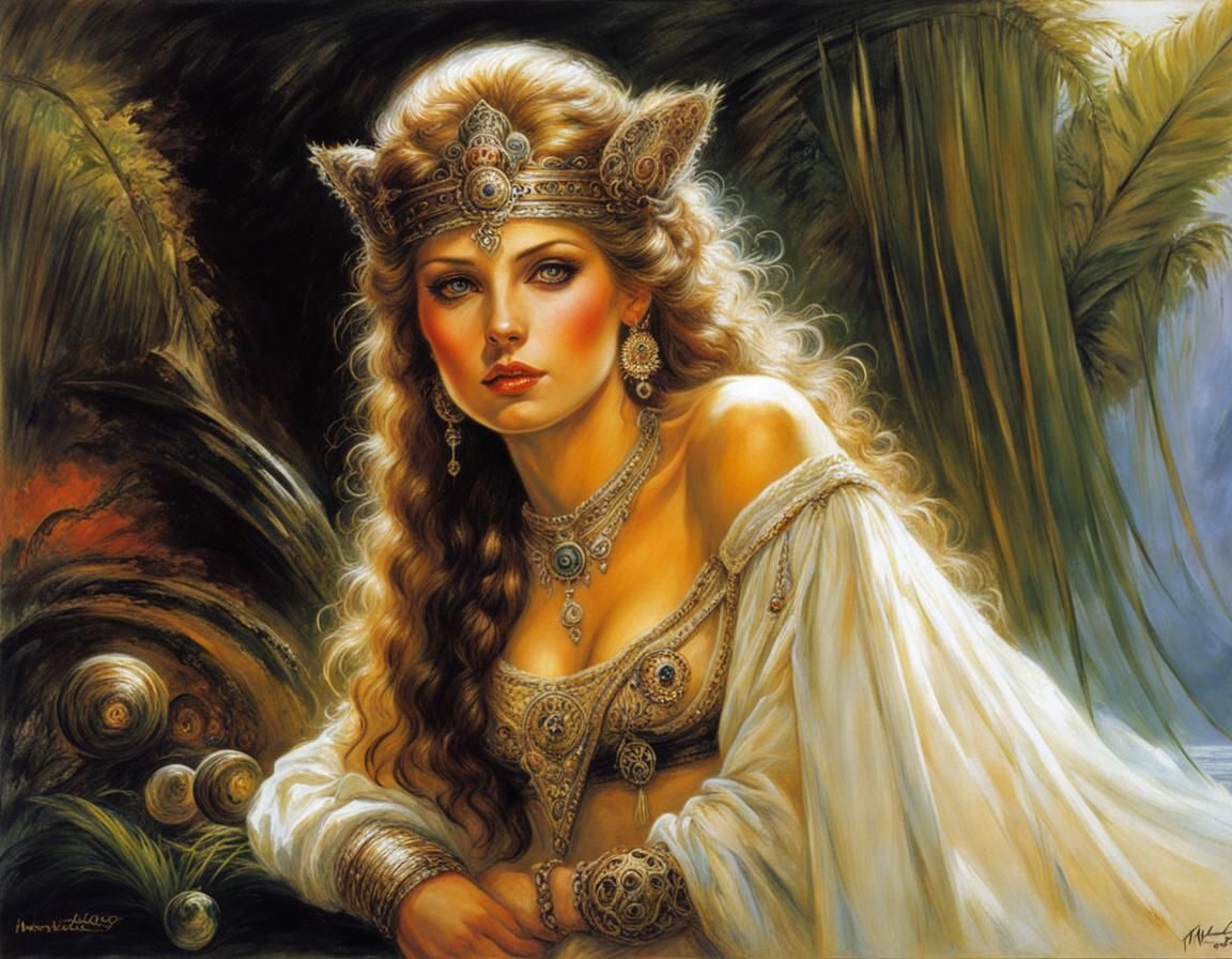 AI Mashup: Makovsky and Royo Style Image