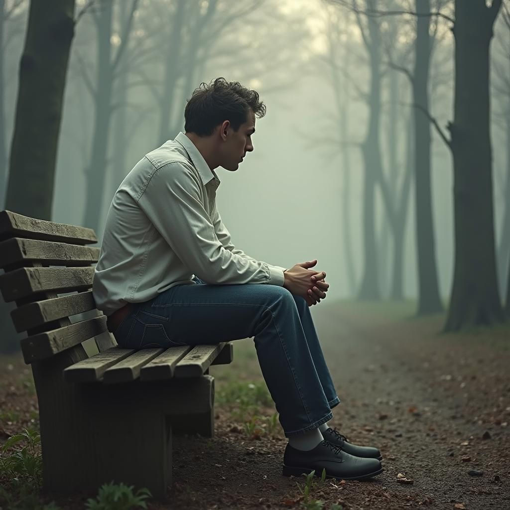 Man in Forest, Wyeth and Thorp Inspired Art