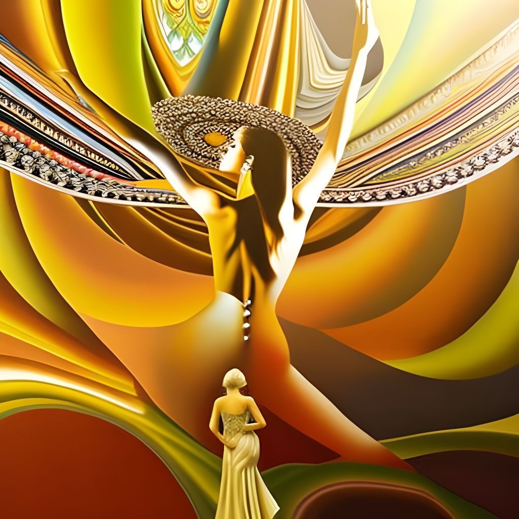 Woman in White Dress at Art Gallery