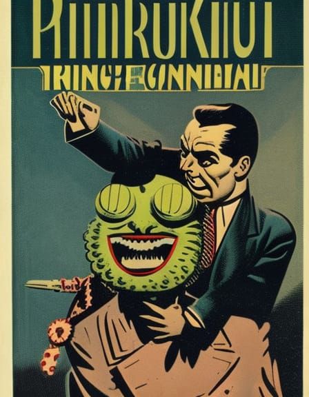 1950's style horror comic-book cover