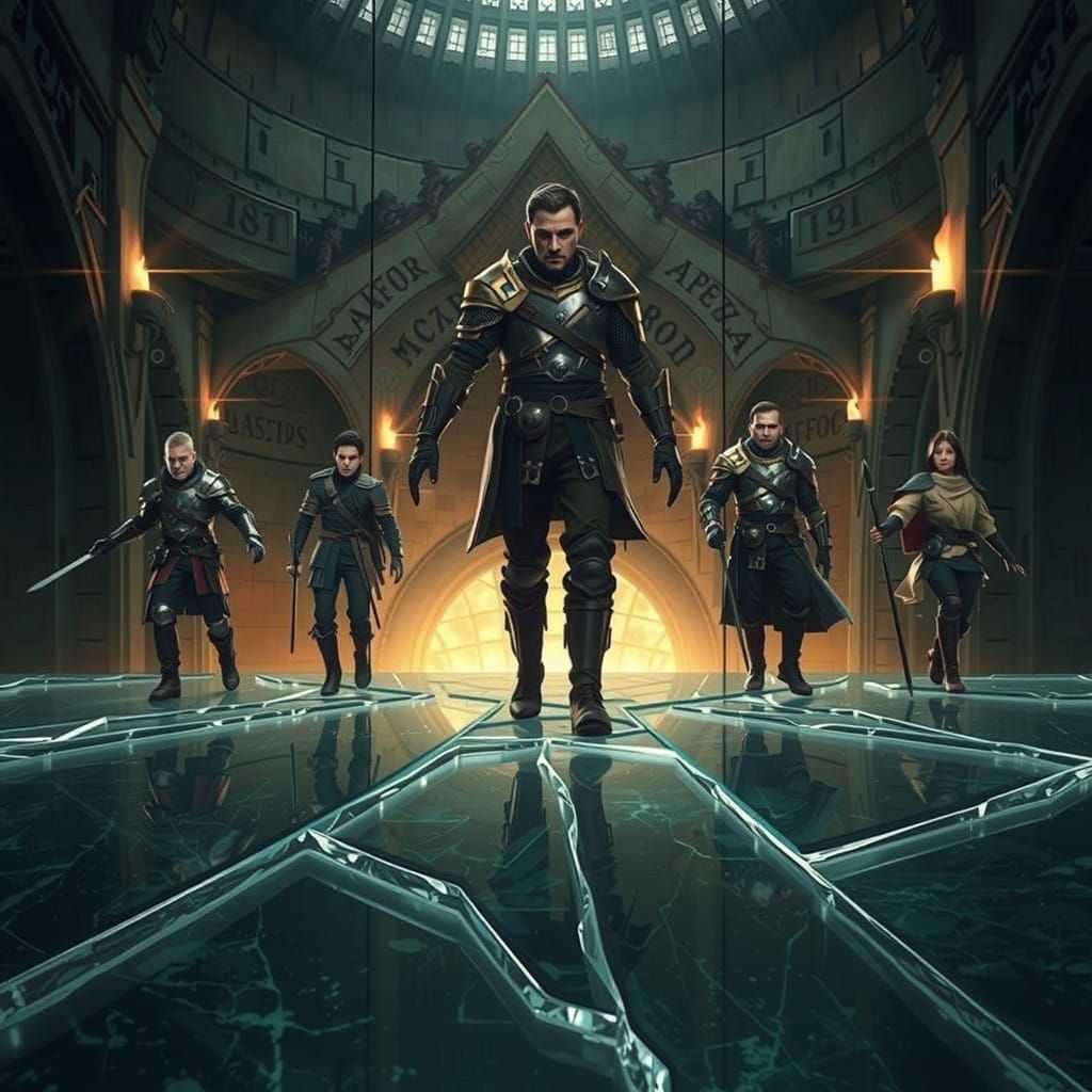 Brave Warriors Cross Labyrinthine Crystal Sheet