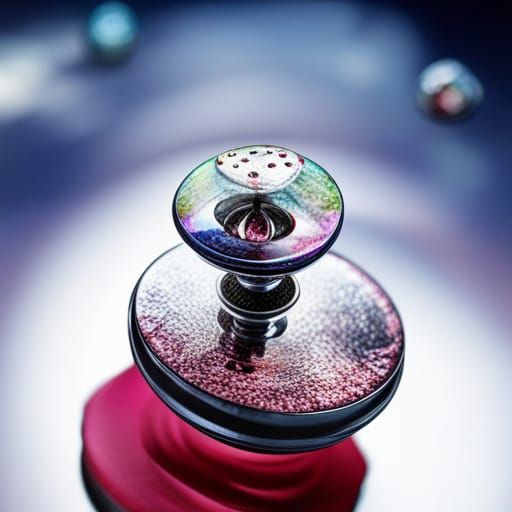 Colorful Crystal Buttons Close-Up