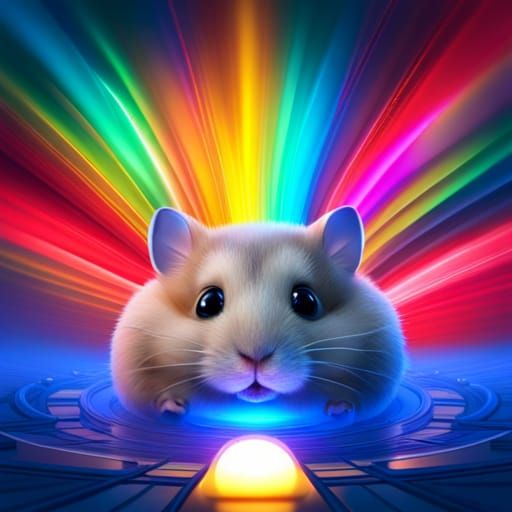 Chubby Hamster Emoji in Kawaii Dreamcore Style