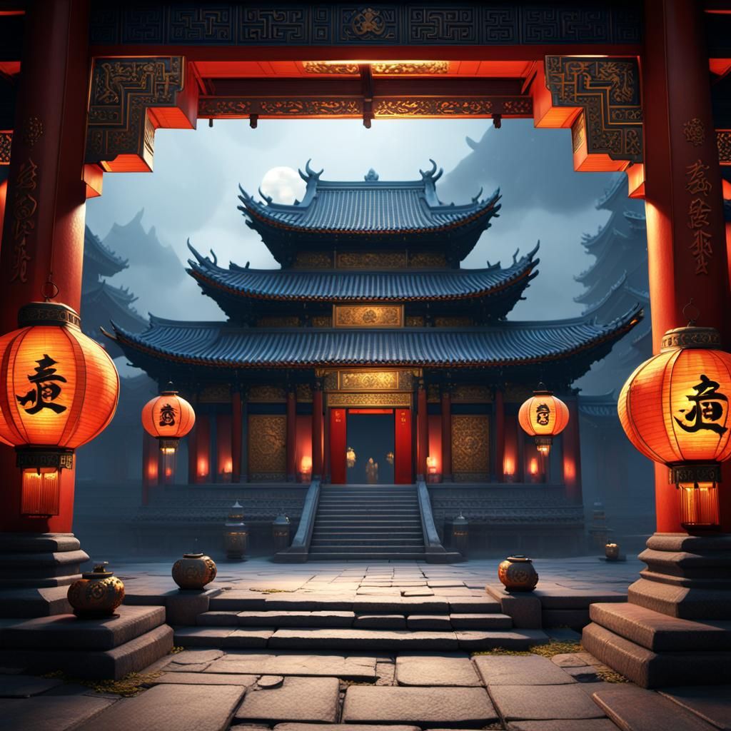 Wu Tang Clan Logo in Ancient Temple