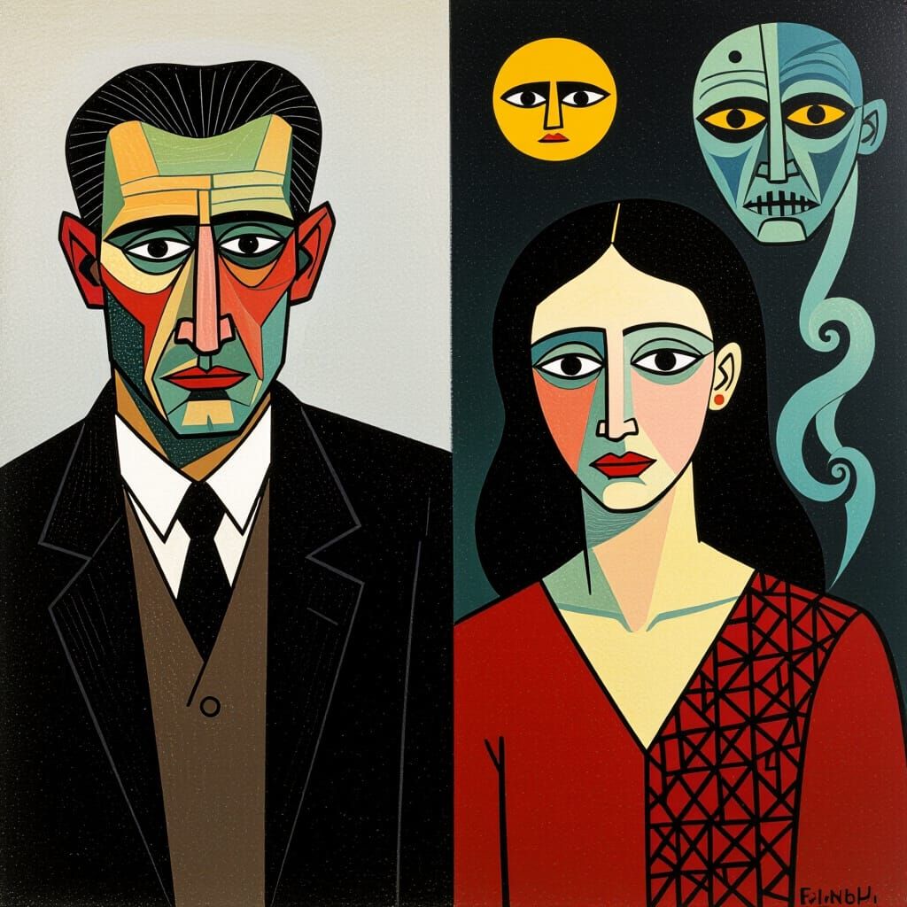 Surreal Nightmare Dreamscape in Expressionist Style