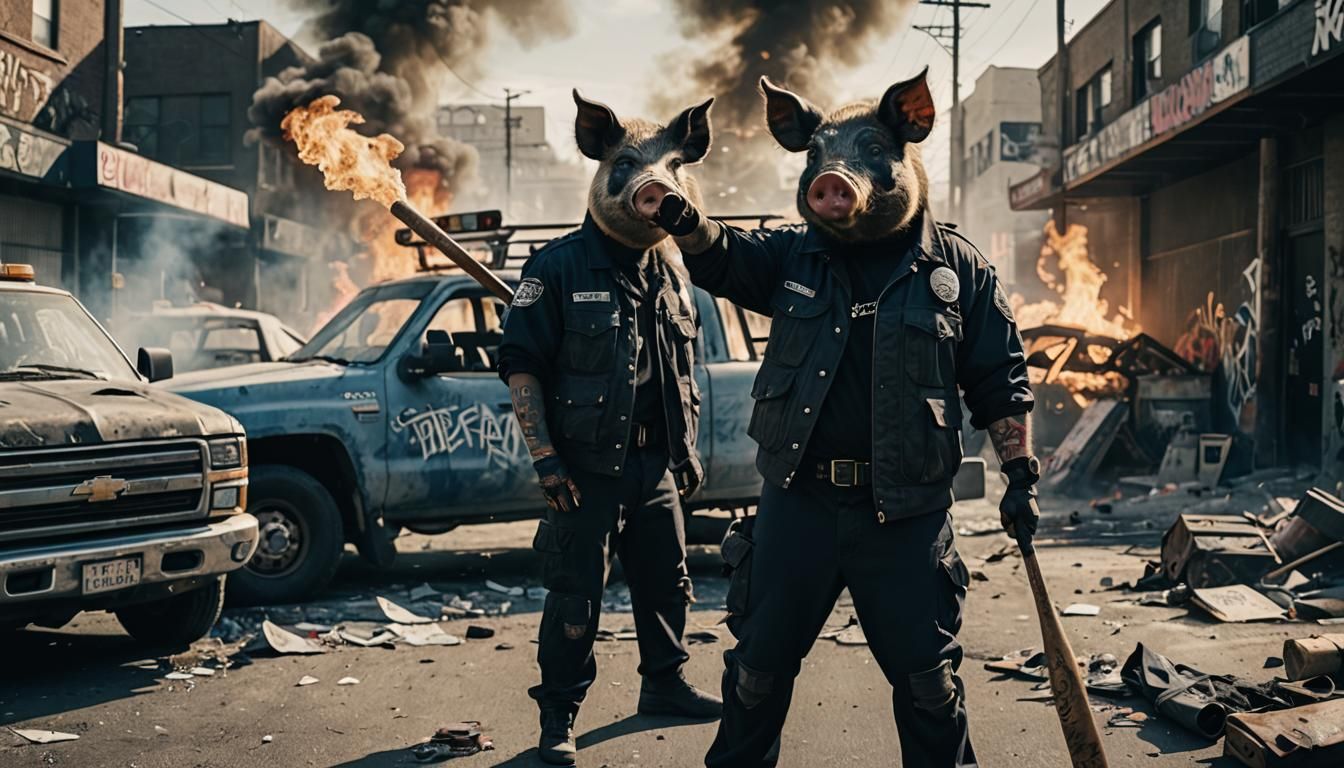 Animals Riot in Sin City: Cinematic Film Still