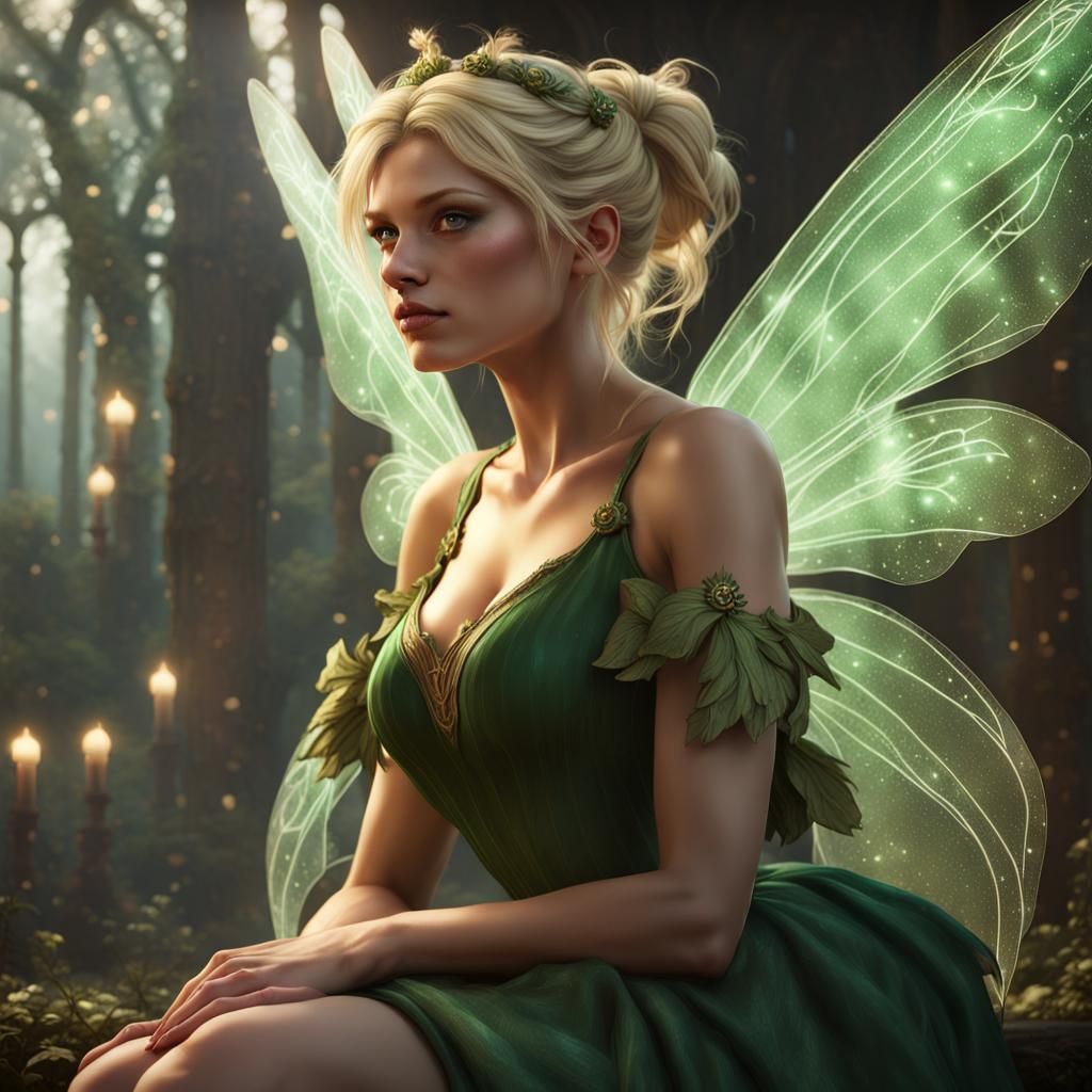 Detailed Fairy with Wings, Fantasy Concept Art
