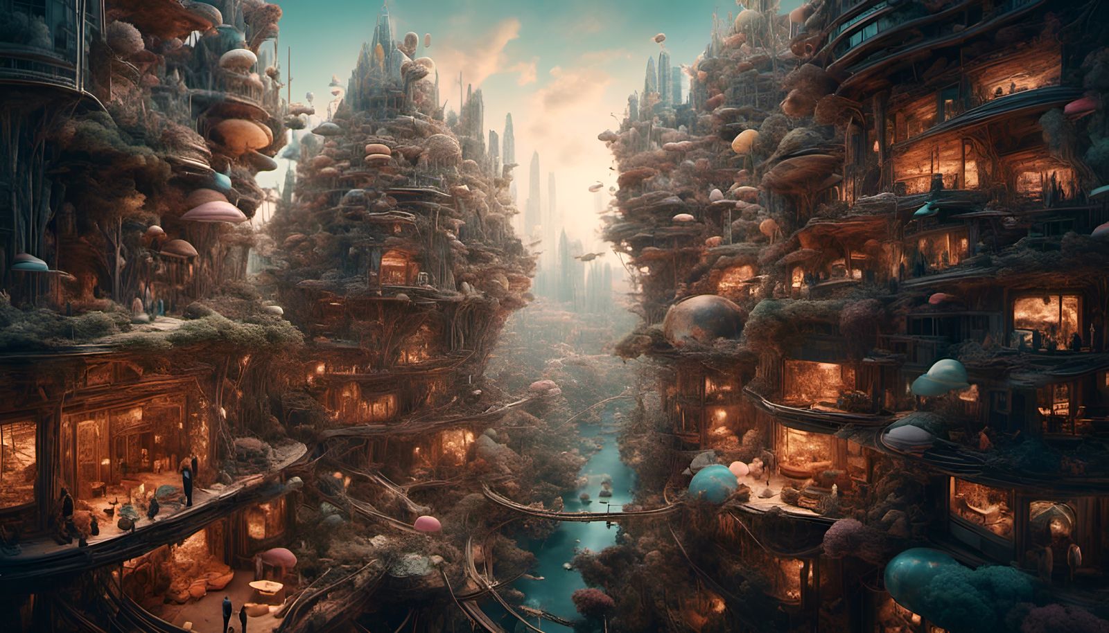 <lora:8k Vray HD CGI:1.0> <lora:Fibonacci collage:1.0> city ...