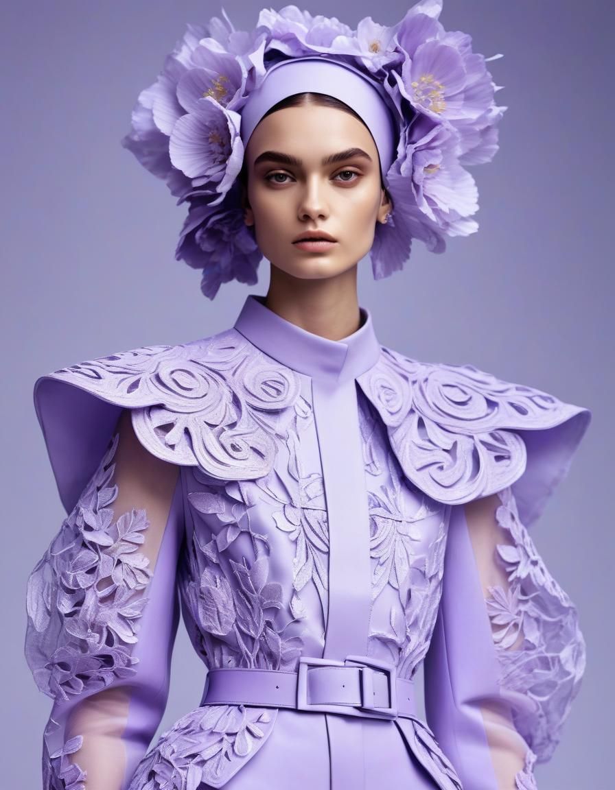 Ultrafashion Sketch: Modern Trend Design in Pale Purple