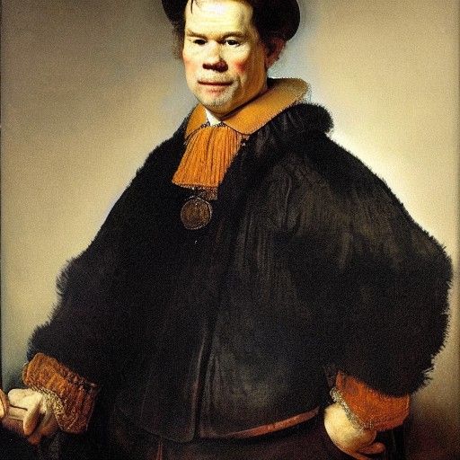 Classic Portrait in Rembrandt Style