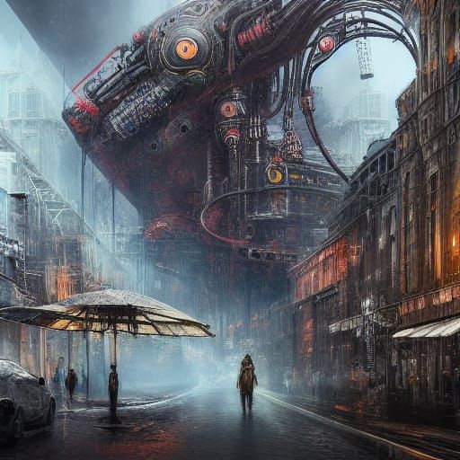 Melting Paint Robot: Digital Matte Painting